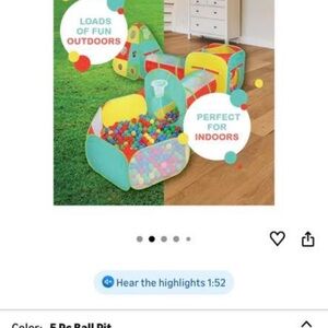 Colorful Play Tent and Ball Pit for Kids